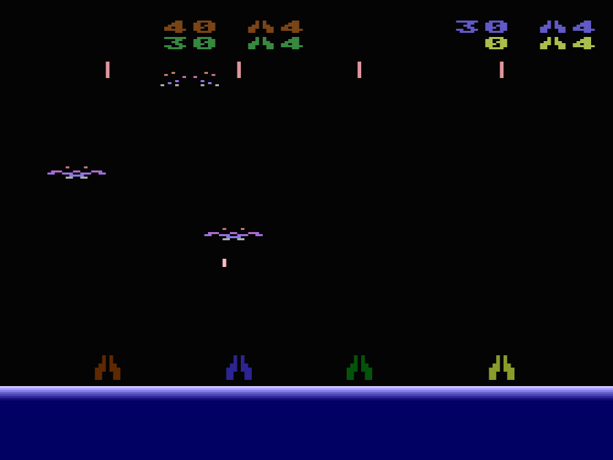 Demon Attack with four laser cannons